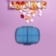thumbnail image 2 of Pastillero semanal de viaje, dispensador de medicamentos semanales, pastillero para suplementos médicos, color azul cielo., 2 of 5