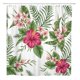 thumbnail image 1 of ABPHQTO Hawaiian Tropical Leaf Flowers Hibiscus Plumeria Floral Plant Baño Cortina de ducha 160x180 cm, 1 of 1