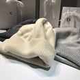 thumbnail image 5 of CoCopeaunt Autumn And Winter Thick Pure Color Heaps Wool Hat, Rolled Edge Leisure Street Warm Light Board Knitting Hat, 5 of 6