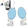 thumbnail image 1 of Universal Motorcycle Mirror, Round Retro Motorcycle Rearview Side Mirrors With Blue Mirror Glass, 360 Rotatable Motorcycle Handlebar Bar End Mirrors For Scooters, Electric Bike, 1 of 8