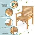 thumbnail image 7 of Resenkos Outdoor Solid Fir Wood Chair with Inclined Backrest, Outdoor Dining Chair for Outside Patio, All Weather, Porch, Garden, Poolside, 7 of 7
