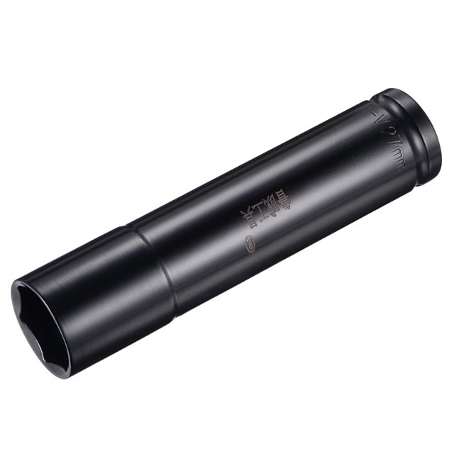 Unique Bargains 1/2' Drive by 27mm Deep Impact Socket, Heat-Treated CR-V Steel 6' Length, 6-Point Metric Sizes
