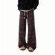 thumbnail image 2 of Pantalones de hombre de longitud completa con estampado de punto Zang-zang, bolsillos con cordón ajustable, cintura elástica, pantalones de pierna recta, pantalones de poliéster para hombre, 2 of 8