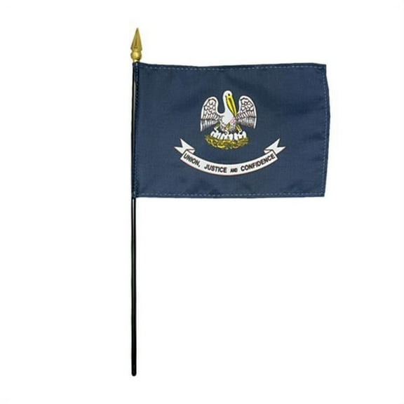 Annin Flagmakers 150017 4 x 6 in. Eb Louisiana Mounted, Pack Of 12
