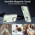 thumbnail image 4 of CASEFIV for iPhone 11 Case with Magnetic Invisible Stand [Compatible with MagSafe] Built-in Screen Protector Military Drop Protection Shockproof Slim Translucent Case Cover, Black, 4 of 7