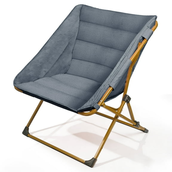 Nygira Comfy Chair for Adults Teens, Foldable Lounge Chair for Bedroom Living Room Dorm, Gray