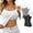 Black1, variant on Jalioing Womens Tank Top with Built in Bra Summer Spaghetti Strap Tees 2 Pack Comfy Camisole Tops