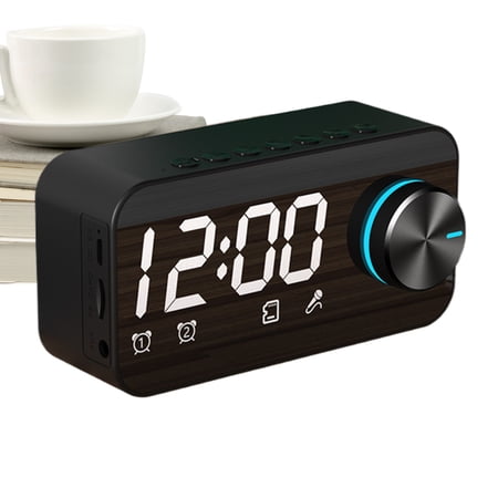 SHENERDA Alarm Clock HD Mirror Touch Screen Bedside Alarm Clock Wireless Speaker for Bedroom Living Room Kid Room Desk Nightstand Table Dorm