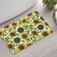 thumbnail image 2 of Yellow Sunflower Seed Leaf Pattern Bathroom Rugs Mat,Non Slip Microfiber Bathroom Rug,Rubber Backing,Soft Bathroom Mats for Bathroom Floor,Tub and Shower,17x27in(43x68cm), 2 of 5