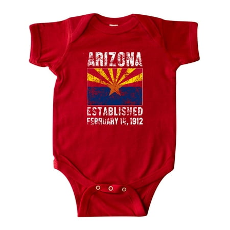 

Inktastic Established February 14 1912 Arizona Flag Gift Baby Boy or Baby Girl Bodysuit