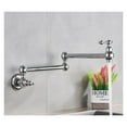 thumbnail image 1 of Brushed Golden Kitchen Faucet Single Cold Water Single Lever Foldable Rotatable Spout Wall Mount Sink Tap 9 Types ,bar Laundry RV Farmhouse, 1 of 7
