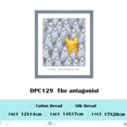 thumbnail image 1 of The imposter insomniac cross stitch package cartoon 18ct 14ct 11ct cloth cotton thread embroidery DIY handmade needleworkCotton thread&14ct unprint canvas Gao Jinjia LED, 1 of 2