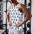 thumbnail image 5 of Pofeuu Skiing Penguin Funny Print Men's Workout Tank Tops Sleeveless Muscle Gym Shirt Quick Dry-4X-Large, 5 of 7