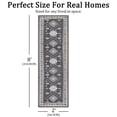 thumbnail image 2 of TECHVIDA 2'x8' Hallway Runner Rug Boho,Non Slip Machine Washable Rugs for Hallway Kitchen,Dark Grey, 2 of 10