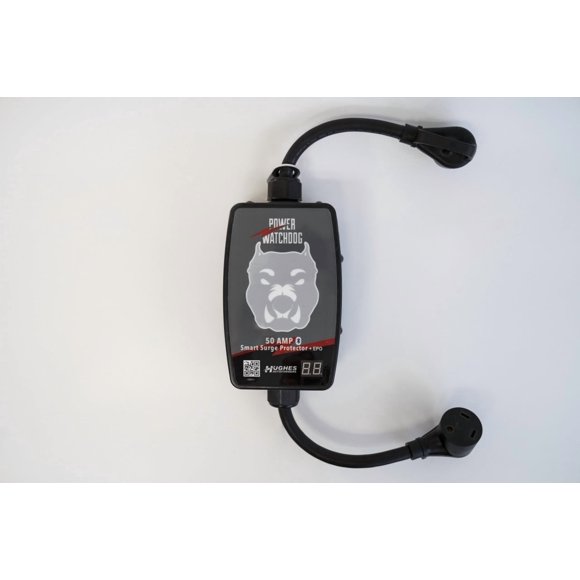 Hughes Auto Surge Protector PWD50-EPO Portable; 4800 Joules Of Advanced Surge Protection; 50 Amp; Bluetooth Connectivity; With Fault Indicator Light And Emergency Power Off; With Plug Head Handle Grip