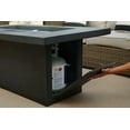 thumbnail image 4 of 50" Rectangular Concrete Smokeless Fire Pit for Patio, Table W/ Glass Guard and Crystals in Gray (50" Rectangular Gray, Cobalt Blue), 4 of 6