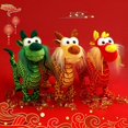 thumbnail image 2 of Year of 2024 Dragon Mascot Plush Doll Soft Stuffed Animal Doll 3D Standing Posture Chinese Zodiac Dr, 2 of 5