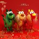 thumbnail image 2 of Year of 2024 Dragon Mascot Plush Doll Soft Stuffed Animal Doll 3D Standing Posture Chinese Zodiac Dr, 2 of 5