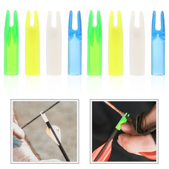 NICEXMAS 20Pcs DIY Archery Nock Tail for Tapered Arrow Shafts Assorted Colors