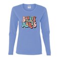 thumbnail image 2 of Wild Bobby Beauty From Ashes Groovy Font With Stars Vintage Women Graphic Long Sleeve Tee, Light Blue, XX-Large, 2 of 6