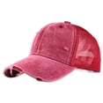 thumbnail image 2 of VLOOCKLW Baseball Cap Distressed Washed Cotton for Design Breathable Mesh Back Trucker Hat Lightweight Adjustable Fit for Hiking Fishing Travel and Daily Use Sun Hat, 2 of 6