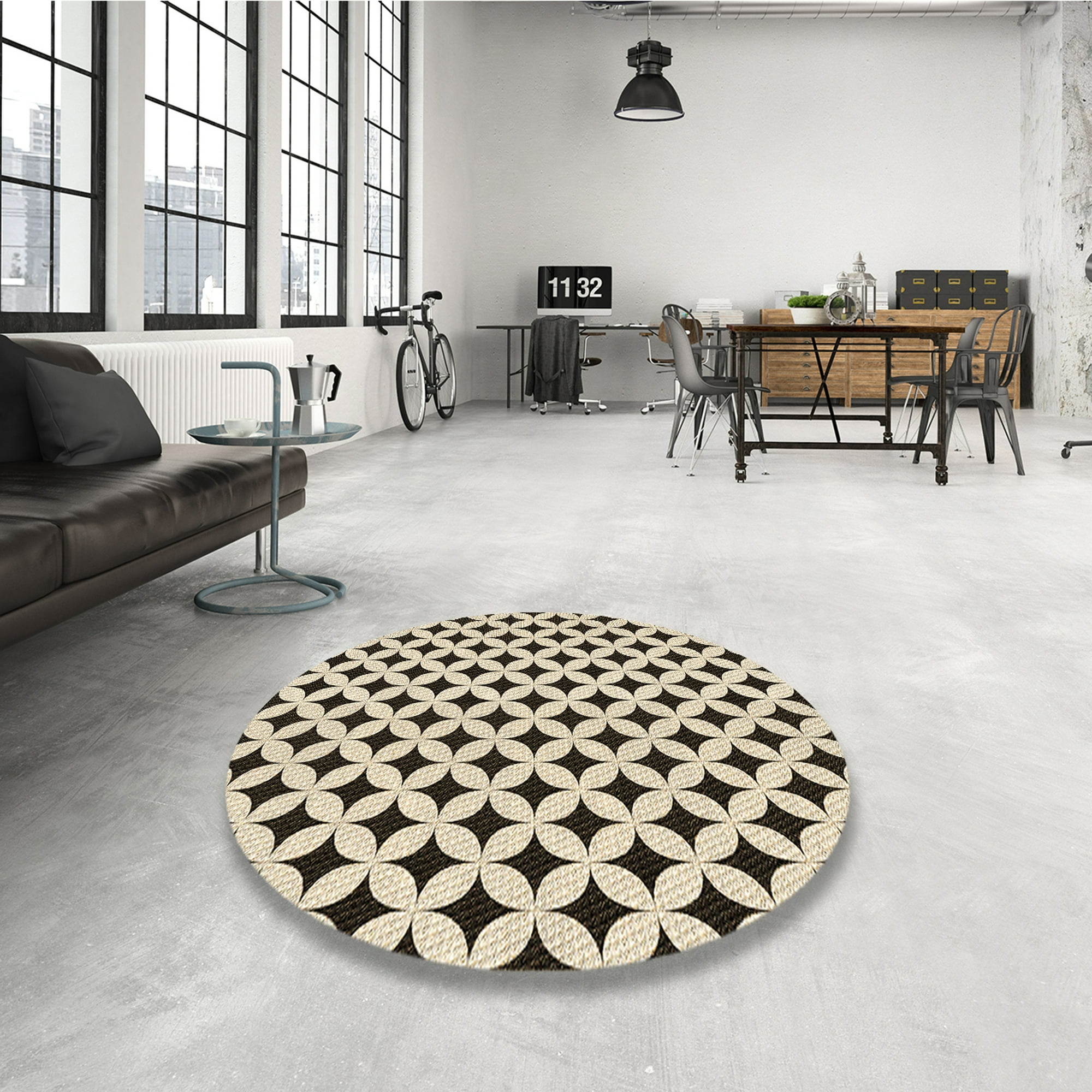 Ahgly Company Machine Washable Indoor Square Transitional