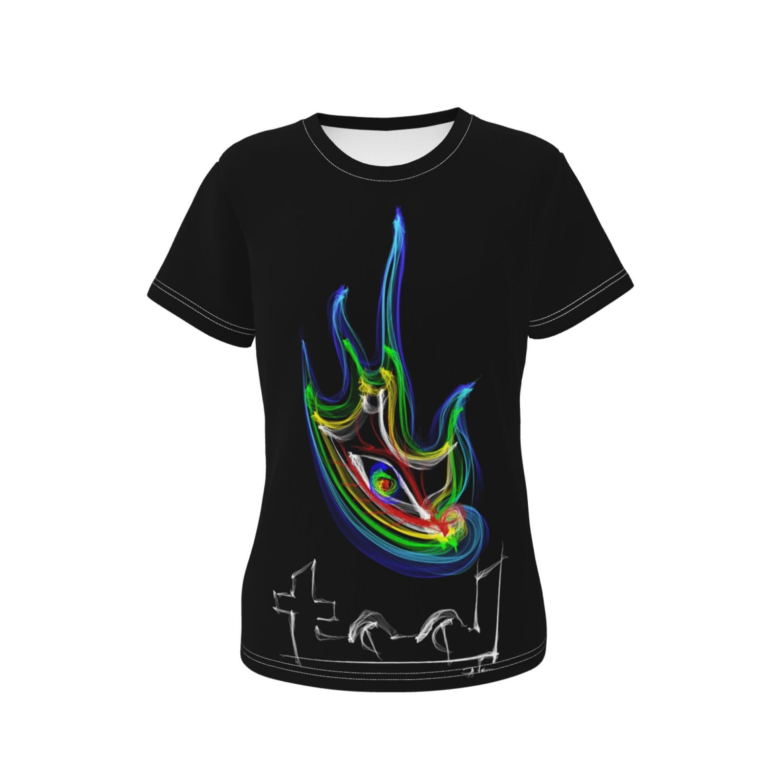 Tool Band Eye Logo Women's T Shirts Round Neck Short-Sleeve