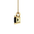 thumbnail image 3 of Clara Pucci 14K Yellow Solid Hypoallergenic Gold 3Ct Natural Onyx Princess Cut Solitaire Designer Necklace Pendant For July, 3 of 7