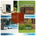 thumbnail image 3 of Privacy Screens Fence Panel, 3 Panel Wooden, 37in Height, Air Conditioner Fence Panels, for AC, Trash, Pool Pumps, Outdoor Space, Brown, 3 of 8