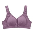 thumbnail image 6 of Womens Everyday Bras, Daisy Bras for Older Women Comfort Soft Breathable Bra Wireless Front Closure Bras Plus Size M-5XL, 6 of 8