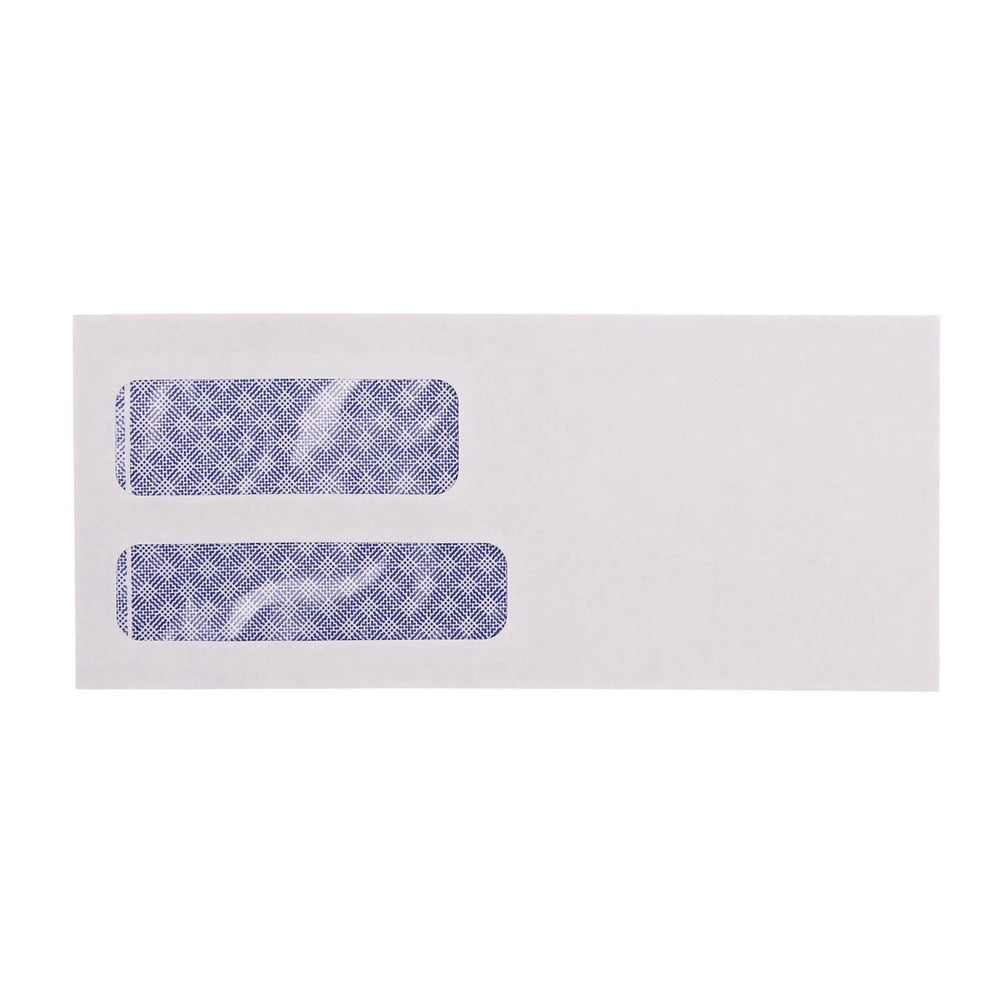 Universal UNV36301 3.88 in. x 8.88 in. #9 Commercial Flap Gummed Double Window Business Envelopes - White (500/Box)