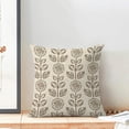 thumbnail image 3 of Vintage Floral Pillow Covers 18 x 18 Inch Set of 2 Retro Boho Brown Flower Decor Throw Pillows Rustic Indoor Outdoor Farmhouse Linen Decorative Pillowcases for Couch Bed Sofa, 3 of 6