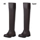 thumbnail image 3 of Guardurnaity Bota por encima de la rodilla fácil de usar de PU, botas largas cómodas y elegantes sin esfuerzo, botas por encima de la rodilla Accesorios de calzado marrón 48, 3 of 6