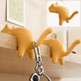 thumbnail image 2 of Naxoaeo Cat Shaped Backpack Hook, Portable Desk Bag Holder with Strong Adhesive Pad, No-Installation Desk Accessory, Space Saving Clips for Hanging Bags Purses, 1 Pc, 2 of 7
