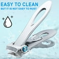 thumbnail image 2 of Nail Clipper, Stainless Steel Nail Clippers Set, Nail Cutter Curved Blade Fingernail Clipper Trimmer for Nail Care(4 Pack ), 2 of 7