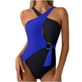 thumbnail image 2 of Traje de baño de una pieza para mujer, traje de baño deportivo ajustado con bloques de color a la moda para mujer, traje de baño de moda playera para mujer, trajes de baño de una pieza para mujer, tra, 2 of 7