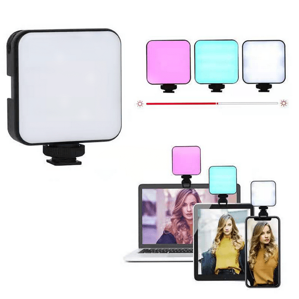 Luz de fotografía, luz LED RGB con batería integrada, modo RGB a todo color, luz de video portátil con temperatura de color ajustable (2500K-9500K) para fotografía