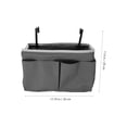 thumbnail image 5 of 1pc Hanging Bag Creative Cloth Art Storage Bag Dorm Bunk Hanging Bag (Grey), 5 of 6