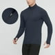 thumbnail image 4 of pstuiky camisas de manga larga para hombre, Protector solar de invierno para hombre, transpirable, de color sólido, con cremallera, cuello alto y manga larga. top de hombre xxl, 4 of 6