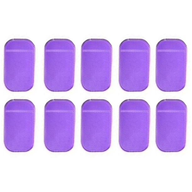 Wosthever 10 piezas de alfombrillas antideslizantes exquisitas antideslizantes para salpicadero, accesorios para vehículos, alfombrillas de Artesanía Violeta