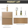 thumbnail image 7 of Sliding Pizza Peel 12 Inch,large Pizza Peel Metal Sliding Tray 16” X 13”,Makes 10-14 Inch Pizzas,304 Stainless Steel Metal Premium Pizza Board with Solid Wood Handle, and Pizza Cutter Wheel, 7 of 7