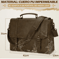 thumbnail image 4 of Maletines Xtellar Para Hombres Portafolio Para Laptop 15,6in Cuero pu Color Caqui, 4 of 4