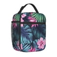 thumbnail image 4 of YFYANG Réutilisable Adulte / Enfants Sac Portable Lunch, Tropical Watercolor Floral Textures Mains Libres Isolation de la Poignée de Boucle / Sac Froid pour l'École, le Travail, les Pique-Niques, Voyage, 4 of 6