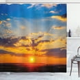 thumbnail image 1 of Ambesonne Yellow and Blue Shower Curtain, Dramatic Sunset, 69"Wx75"L, Orange Blue, 1 of 3