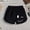Black, variant on Girls Casual Shorts Elastic Waist Basic Stylish Shorts Slim Fit Breathable Beach Summer Clothing Black 5-6 Years