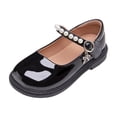 thumbnail image 3 of ibiyuan Toddler Girl Dress Shoes Bow Black Dress School Shoes Princess Mary Jane for Toddler/Little Girl, 3 of 9