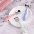 thumbnail image 4 of 3 juegos de tenedor y cuchara para niños pequeños, cubiertos para niños pequeños, cubiertos para bebés, vajilla segura para bebés, cubiertos para alimentar a niños, utensilios para, 4 of 5