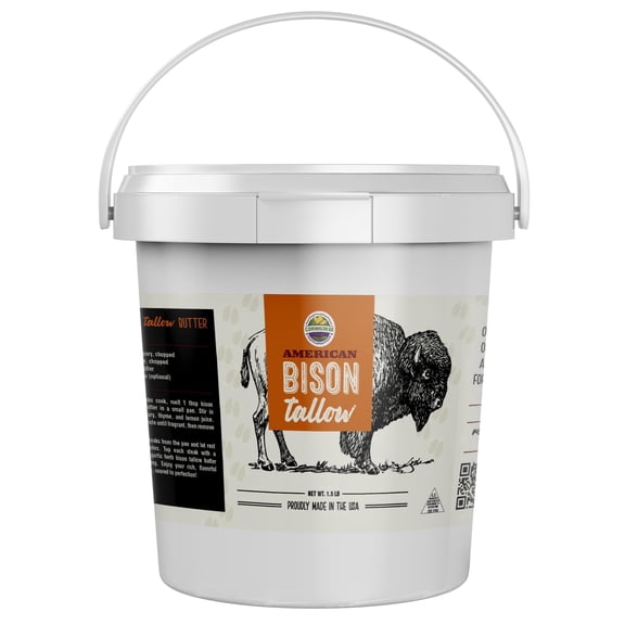 Cornhusker Kitchen Premium Rendered GGA1 Tub 1.5lbs (Bison Tallow)