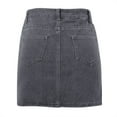 thumbnail image 4 of SRZYMJ Women's Denim Mini Skort High Waisted Stretch Casual Jean Skirt Shorts, 4 of 5