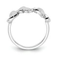 thumbnail image 5 of Diamond2Deal 925 Sterling Silver Rhodium plated Diamond Hearts Ring for Women Size- 7, 5 of 5